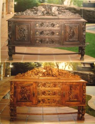 Restauracion aparador estilo Renacimiento