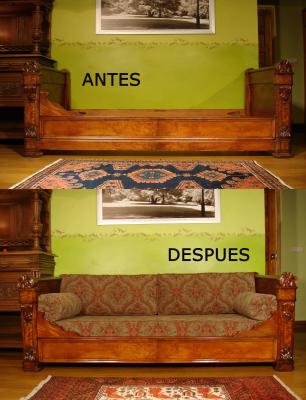 Reciclado cama Francesa siglo XIX en Canape