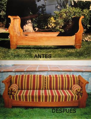 Reciclado cama Francesa siglo XIX en Canape