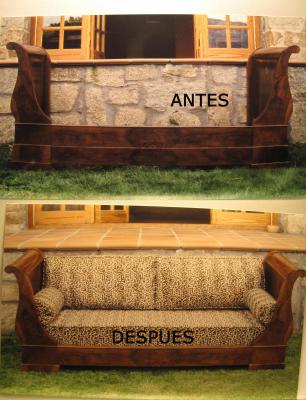 Reciclado cama Francesa siglo XIX en Canape