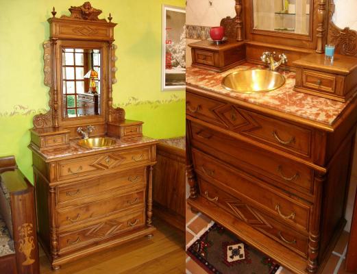 Reciclado de comoda en lavabo