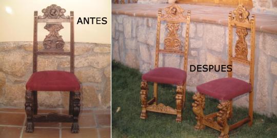 Restauracion sillas estilo Renacimiento