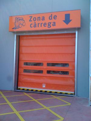 Puerta apilable automatica de lona SDAN