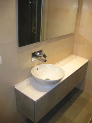 Lavabo bol, mueble suspendido