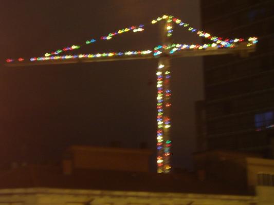 iluminación de grúa