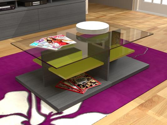 Mesa de centro a juego Salon moderno apilable