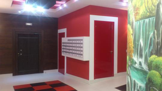 Plastico rojo en portal