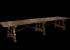 mesa de lira en madera de nogal