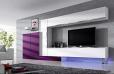 Mueble salón blanco-berenjena Mueble salón blanco-berenjena