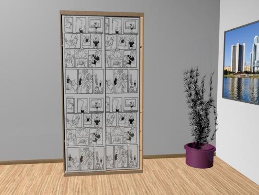 puertas correderas con papel adesivo