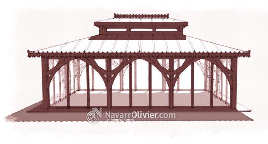 Pérgola estilo retro www.navarrolivier.com