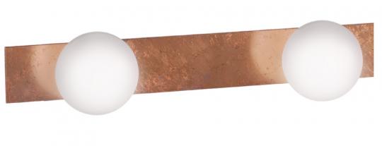 Aplique bola deco 2 luces cobre