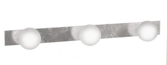 Aplique bola deco 3 luces plata
