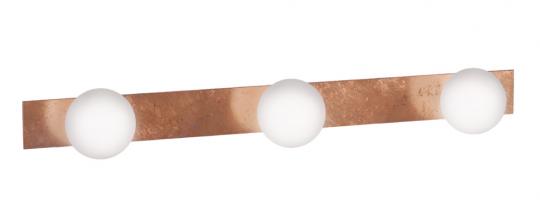 Aplique bola deco 3 luces cobre