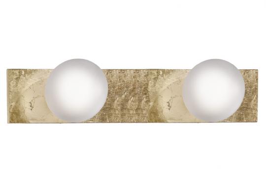 Aplique bola deco 2 luces oro