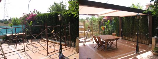 PÉRGOLA KUBIC. TOLDOS CORREDEROS