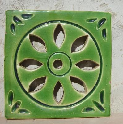 rejilla de ventilación flor verde
