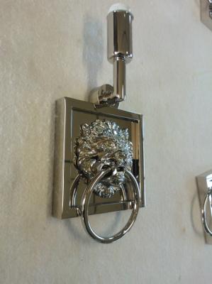 Aplique león níquel brillo