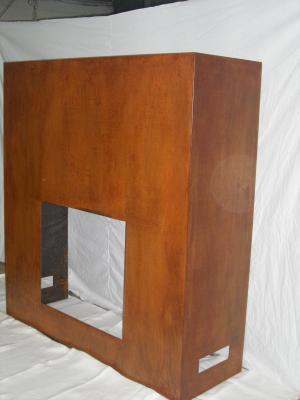 Frente chimenea acero corten