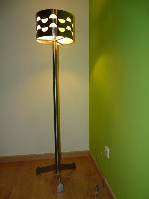 Lampara pie acero inoxidable