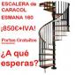 Escalera de Caracol de Madera modelo ESMANA 160