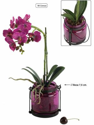 Orquidea artificial en tarro de cristal Oasis Decor