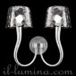 Aplique de 2 luces en pan de plata il-lumina.com