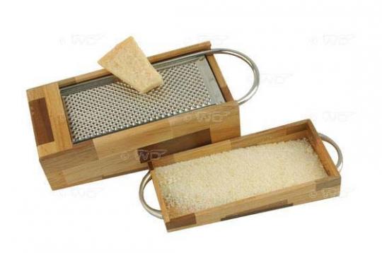 Rallador de queso madera con cajón