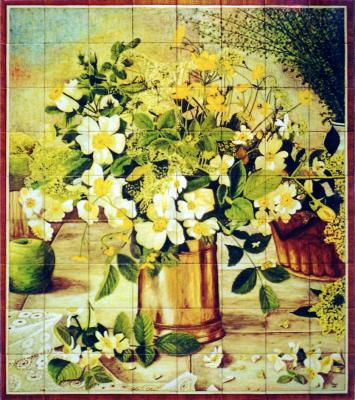 Flores silvestres en cobre