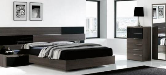Dormitorio balnco y negro