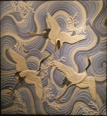 Garzas sobre el mar