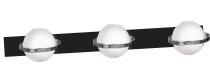 Aplique baño Satelite Colors 3 luces cromo-negro