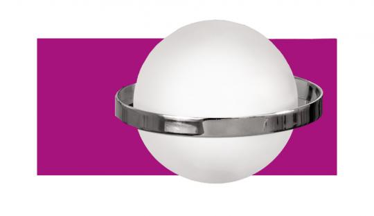 Aplique baño Satelite Colors 1 luz cromo-fucsia