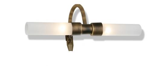 Aplique baño Curva 2 luces pinza patine