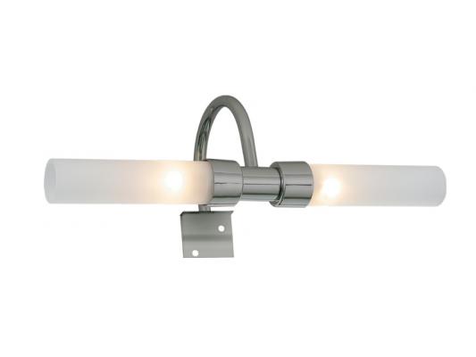 Aplique baño Curva 2 luces travesero niquel