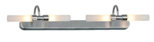 Aplique baño Curva 4 luces caja cromo