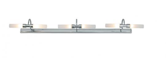 Aplique baño Curva 6 luces caja cromo