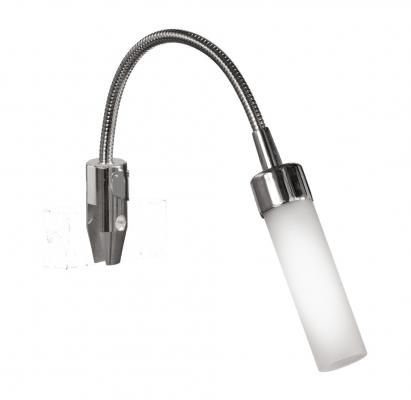 Aplique baño 1 luz Curva verga pinza cromo