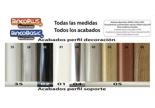 RincPlus40 RincoBasic40 Todas las medidas todos los acabados