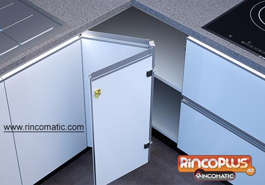 RincoPlus40 en rincón de cocina(puertas combinadas)