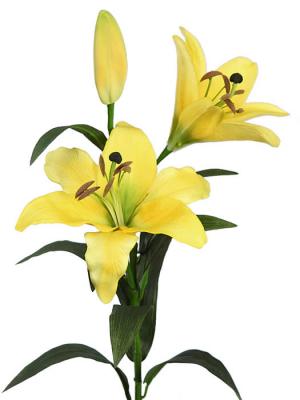 Flores artificiales Flor lilium artificial amarillo Oasis Decor