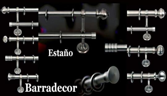 Barras de cortinas Estaño