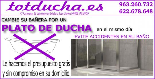 Cambio de bañera por plato de ducha