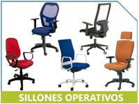 Sillas y sillones de oficina operativos.