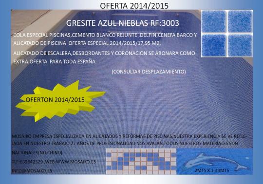 PROMOCION 2015 GRESITE PISCINAS