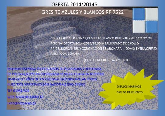 PROMOCION 2015 GRESITE PISCINAS