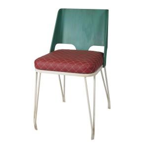 Silla Vintage madera/metal/tapizada