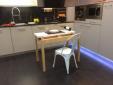 Mesa cocina extensible estilo nórdico en madera y blanca