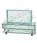 Mesa TV cristal templado diseño en cristal float 10 medidas: 1150x400x450 . Consultar otras medidas
