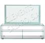 Mesa TV cristal templado diseño en cristal float 10 medidas: 1150x400x450 . Consultar otras medidas